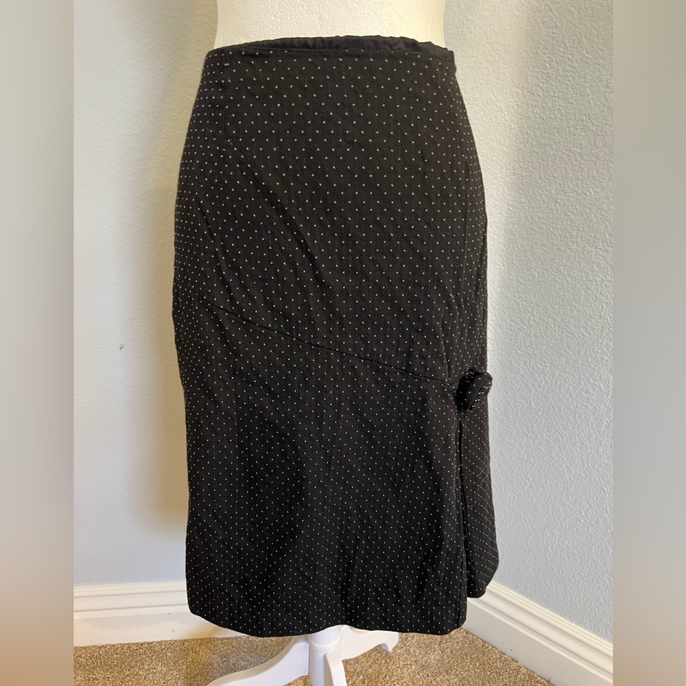 Vintage Harold's Polka Dot Skirt with Rosebud detail